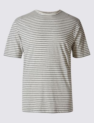 Pure Cotton Striped Stay Soft T-Shirt with StayNEW&trade;